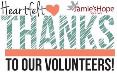 Volunteers are the heart & soul of #JamiesHope.