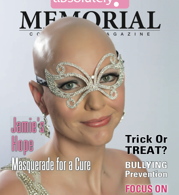 Jamie’s Hope Founder & Inspiration, Jamie Gilmore, featured on the cover of Absolutely Memorial!