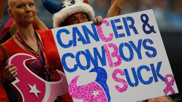 “Cancer & Cowboys Suck!”