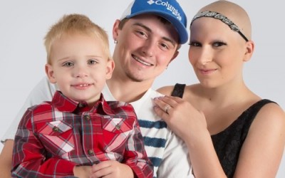 19-yr-old, Madison, mother of a 2-yr-old son, puts up her fists and takes cancer head on!